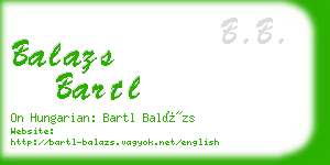 balazs bartl business card